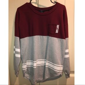 Maroon and Grey Sweater